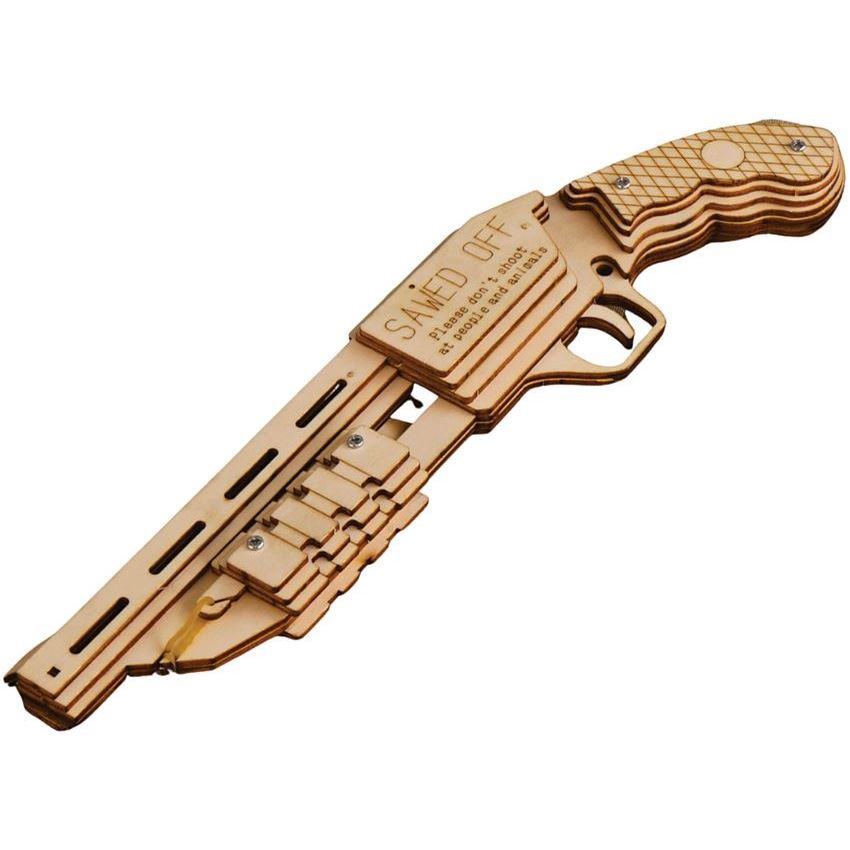 Shotgun Wood Puzzle - Rubber Band Gun