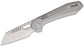Vosteed Knives RSKAOS Mayhem Top Liner Lock Flipper Knife 3.3" M390 Satin Sheepsfoot Blade, Titanium Handles, Hard Case - MHET4 - Serial # 020