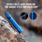 OLIGHT I3T EOS 180 Lumens Dual-Output Slim EDC Flashlight (Pinwheel Blue) for Camping and Hiking, Tail Switch Flashlight with AAA Battery