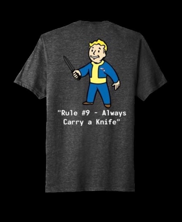 NFL EDC Knives Knife Boy T-Shirt - Rule #9 - Always Carry a knife