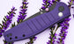 Bestech Knives Bestechman Goodboy Button Lock Folding Knife 3.54" D2 Black DLC Drop Point Blade, Purple G10 Handles, Liner Lock - BMK04F