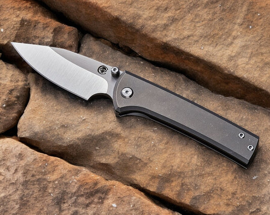 Chaves Scapegoat Street Frame Lock Knife Gray Titanium (3.5" Satin)