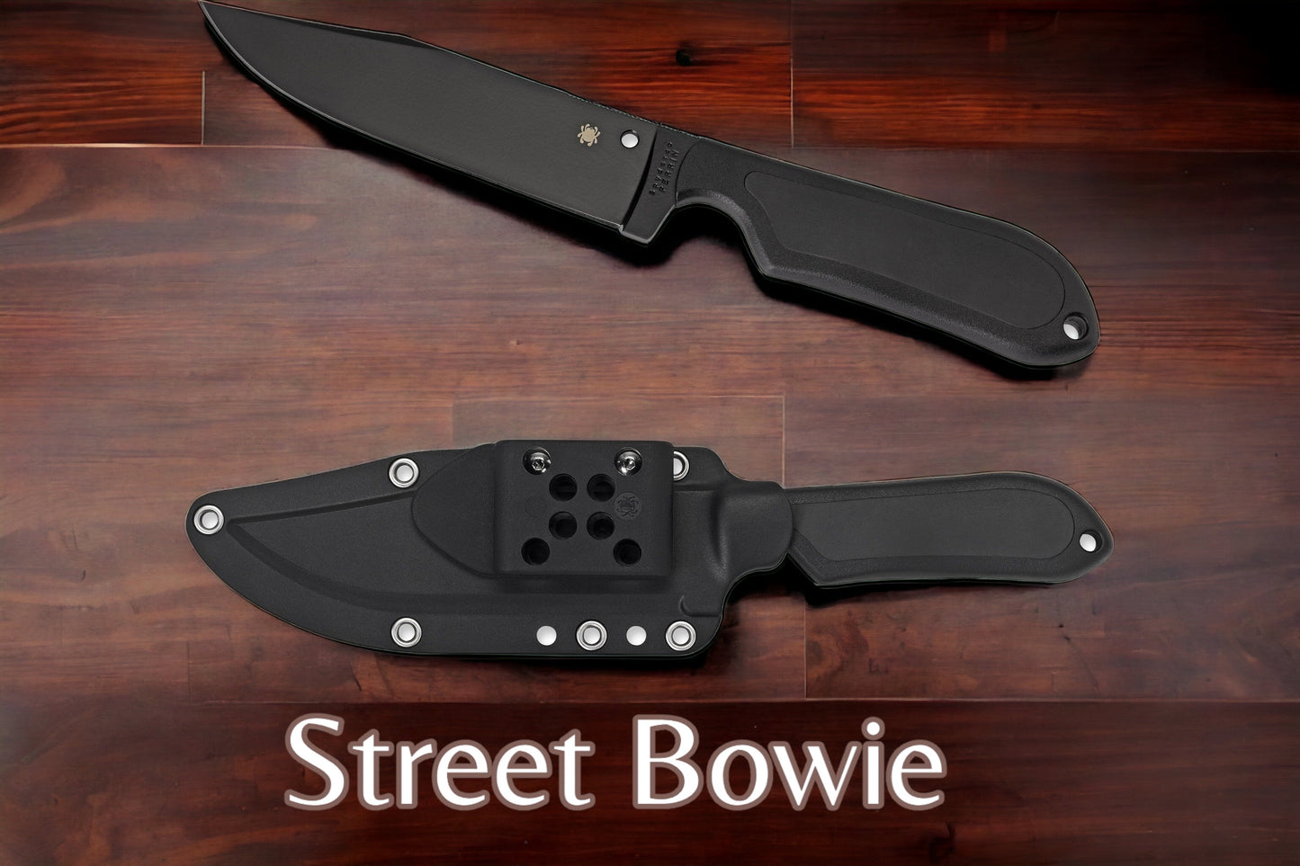Spyderco Fred Perrin Street Bowie Fixed 5" VG10 Black Blade, FRN Handles - FB04PBB