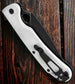 Daggerr Knives Arrow Liner Lock Flipper Knife White G-10 (3.9" Black SW D2)