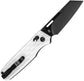 Kizer Cutlery Vanguard Nick Consoli Task Clutch Lock Folding Knife 3.04" Nitro-V Black Reverse Tanto Blade, Milled White G10 Handles, Reversible Clip, AXIS/Crossbar Lock - V3641A1