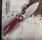Kunwu Knives PULSAR Elmax Red G Mascus G-10 (3.3" Satin ) X705A-1