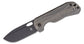 Kizer Cutlery Vanguard Bugai Folding Knife 3.11" CPM-3V Black Drop Point Blade, Black Micarta Handles - V3627A1