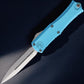 Microtech 1702M10TQ30 Auto Hera II Mini Stonewash Double Edge Dagger OTF Knife Turquoise Handles - 30 Year Anniversary