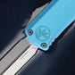 Microtech 1702M10TQ30 Auto Hera II Mini Stonewash Double Edge Dagger OTF Knife Turquoise Handles - 30 Year Anniversary