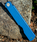 Higonokami O28 Mizushibuki Splash Folder Knife with Blue Stainless Handle