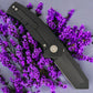 BEANS BLADES Mini Warrior M390 Black PVD Tanto Blade with RK08G Purple Haze Cross Cut Handle (BBBWFPURPLE)