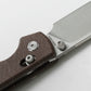 Vosteed Knives Raccoon - Cross-Bar Lock Knife (3.25" 14C28N Satin Blade & Brown Micarta Handle) - RCCB32VTMZ