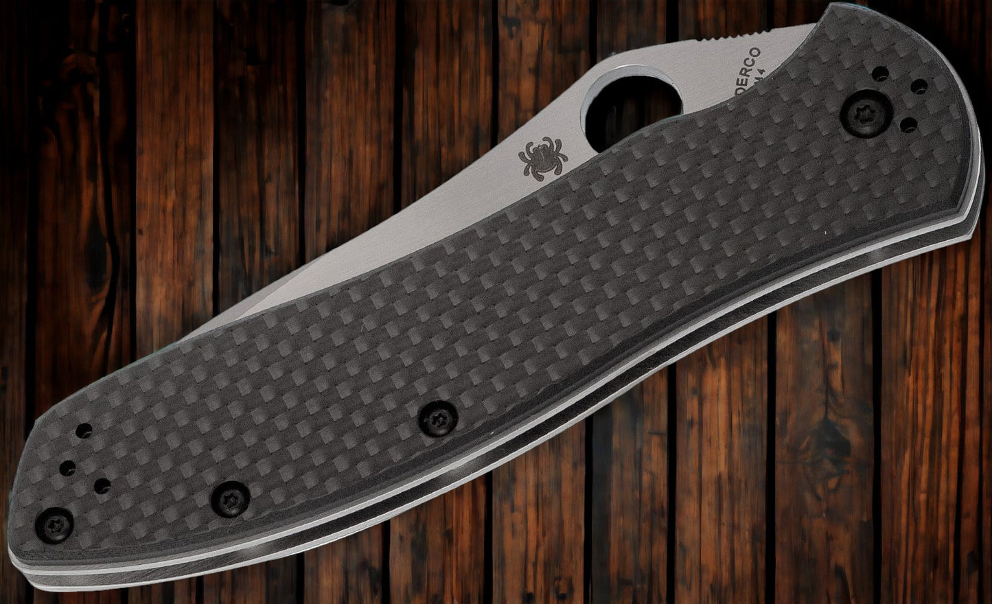 Spyderco Gayle Bradley 2 Folding Knife 3.6" CPM-M4 Plain Blade, Carbon Fiber/G10 Laminate Handles, Liner Lock - C134CFP2