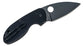 Spyderco Efficient Folding Knife 2.98" Black Oxide Plain Blade, Black G10 Handles - C216GPBBK