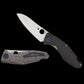 Spyderco Dmitry Sinkevich Drunken Folding Knife 3.5" S90V Stonewashed Plain Blade, Carbon Fiber and Titanium Handles, Frame Lock - C235CFTIP