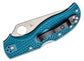 Spyderco Stretch 2 Lightweight Folding Knife 3.45" K390 Satin Plain Blade, Blue FRN Handles - C90FP2K390 - SETI