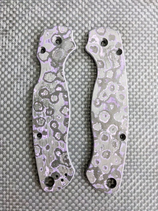 RGT Spyderco Paramilitary 2 Scale Set - Fat Carbon - Purple Haze