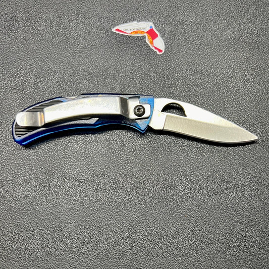 Hard Hat Lock Back Knife - Blue