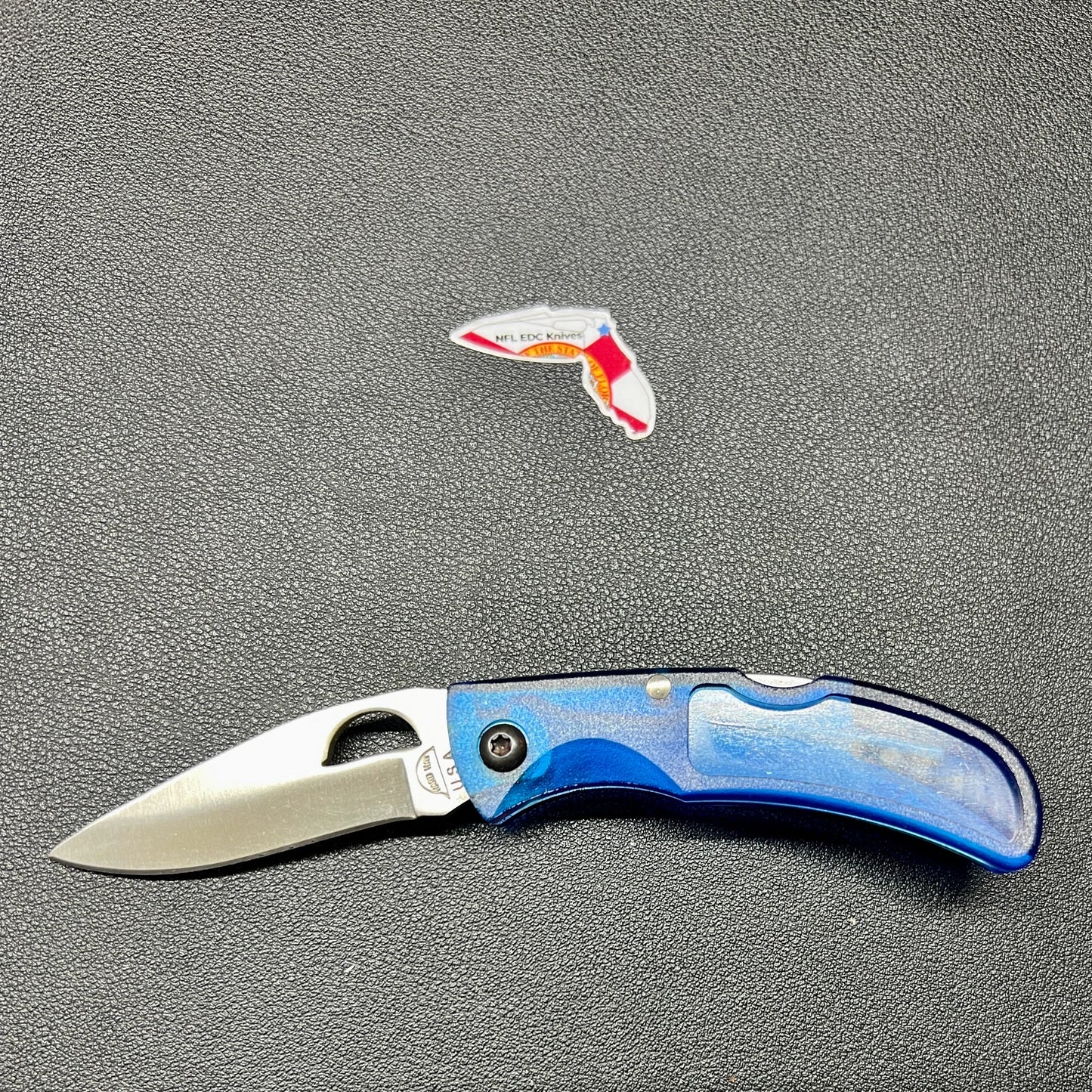 Hard Hat Lock Back Knife - Blue