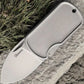 Albainox 18654 Dog Tag Framelock Knife Brushed Stainless Handles