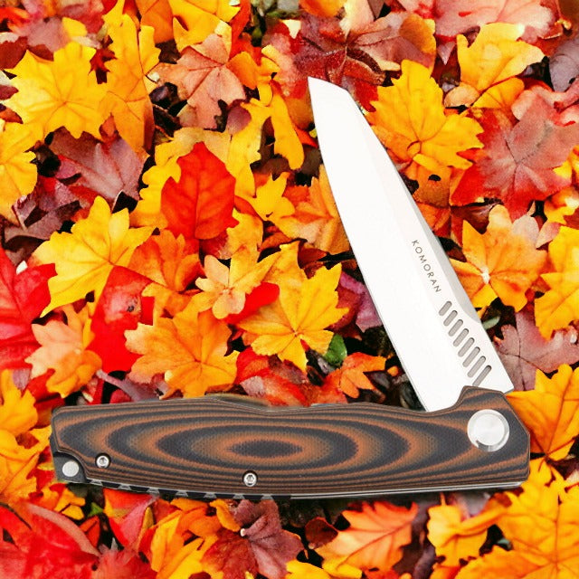 Komoran 035 Black and Orange G-10 Folding Knife