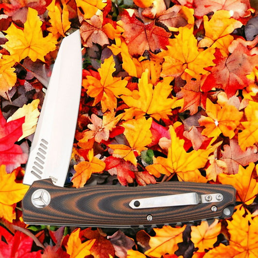 Komoran 035 Black and Orange G-10 Folding Knife