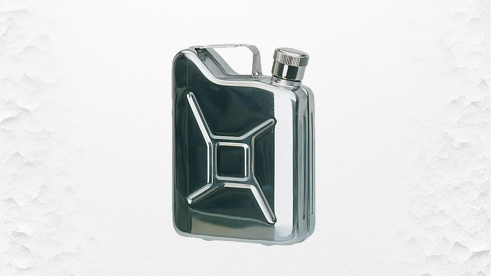 MIL-TEC Stainless Steel Jerry Can Flask 14525000 Width: 3 in, Length: 4 in