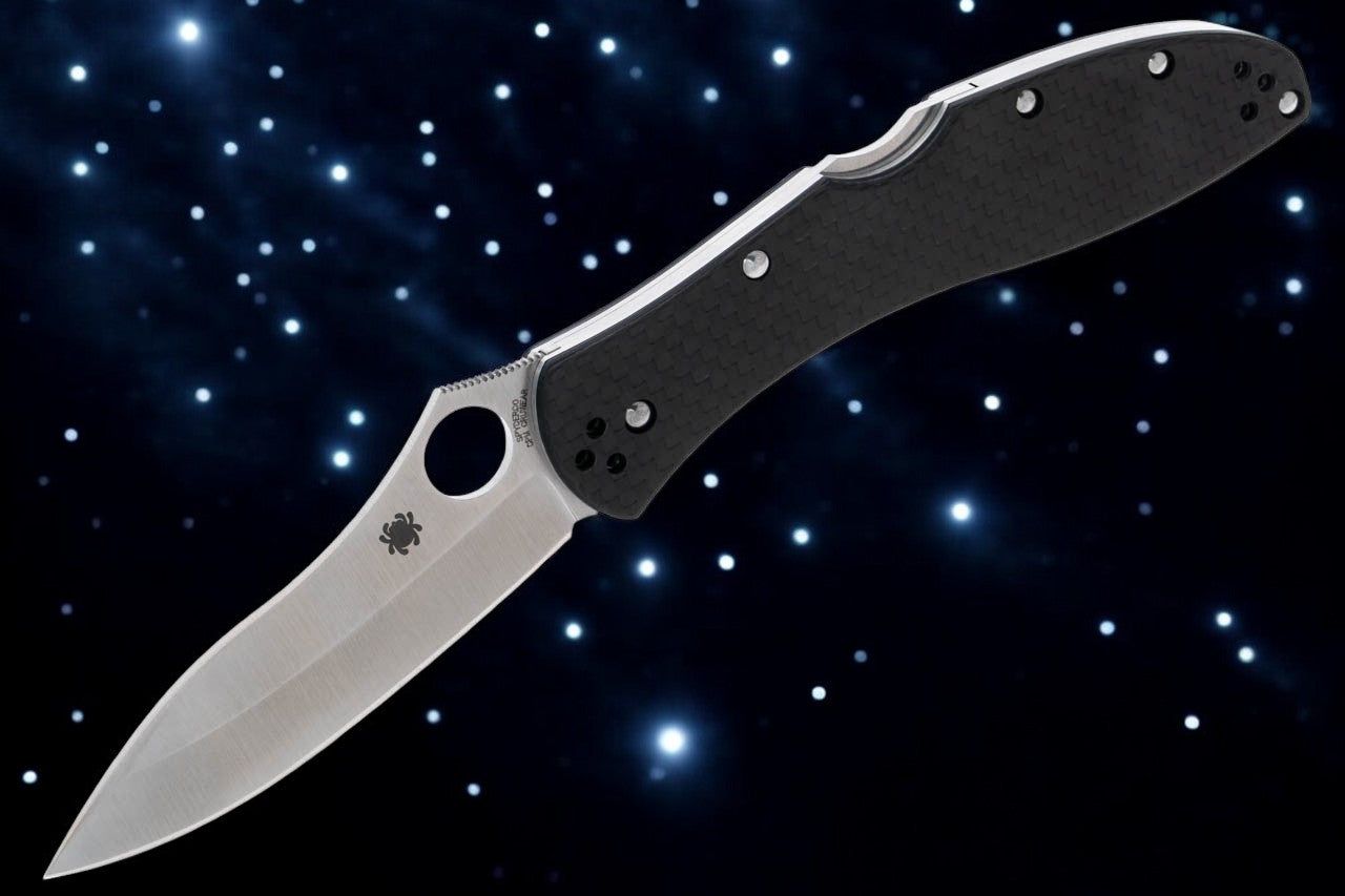 Spyderco Centofante 3 - Distributor Exclusive - Carbon Fiber - Satin Cru-Wear Blade