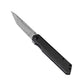 Kansept Knives Prickle Tanto Liner Lock Knife Carbon Fiber 3.5" Damascus