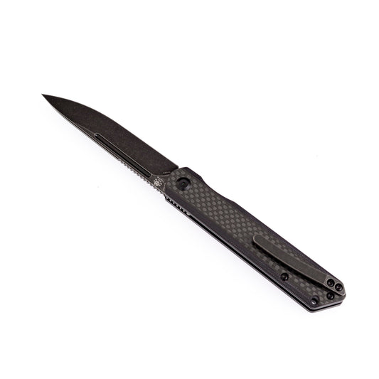 Kansept Knives Prickle Liner Lock Knife Carbon Fiber (3.5" Black) K1012A3