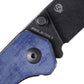 KIZER BEGLEITER folding knife - Blue Denim Micarta Handle 154CM Plain Black Blade V4458.2C1