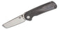 Bestech Knives Sledgehammer Folding Knife 3" D2 Two-Tone Blade, Black Micarta Handles - BG31C