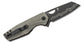 Kizer Cutlery Vanguard Sparrow Flipper Knife 2.99" 154CM Black Sheepsfoot Blade, Black Micarta Handles - V3628C1