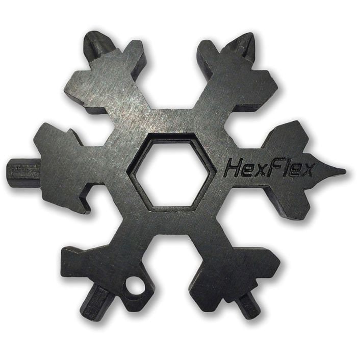 HexFlex Black Metric Adventure Tool 2.5" Overall, Black Oxide Stainless Steel