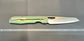 KIZER GENIE Frame Lock Green Worn Anodized Titanium Handle - Plani S35VN Blade KI4545A1