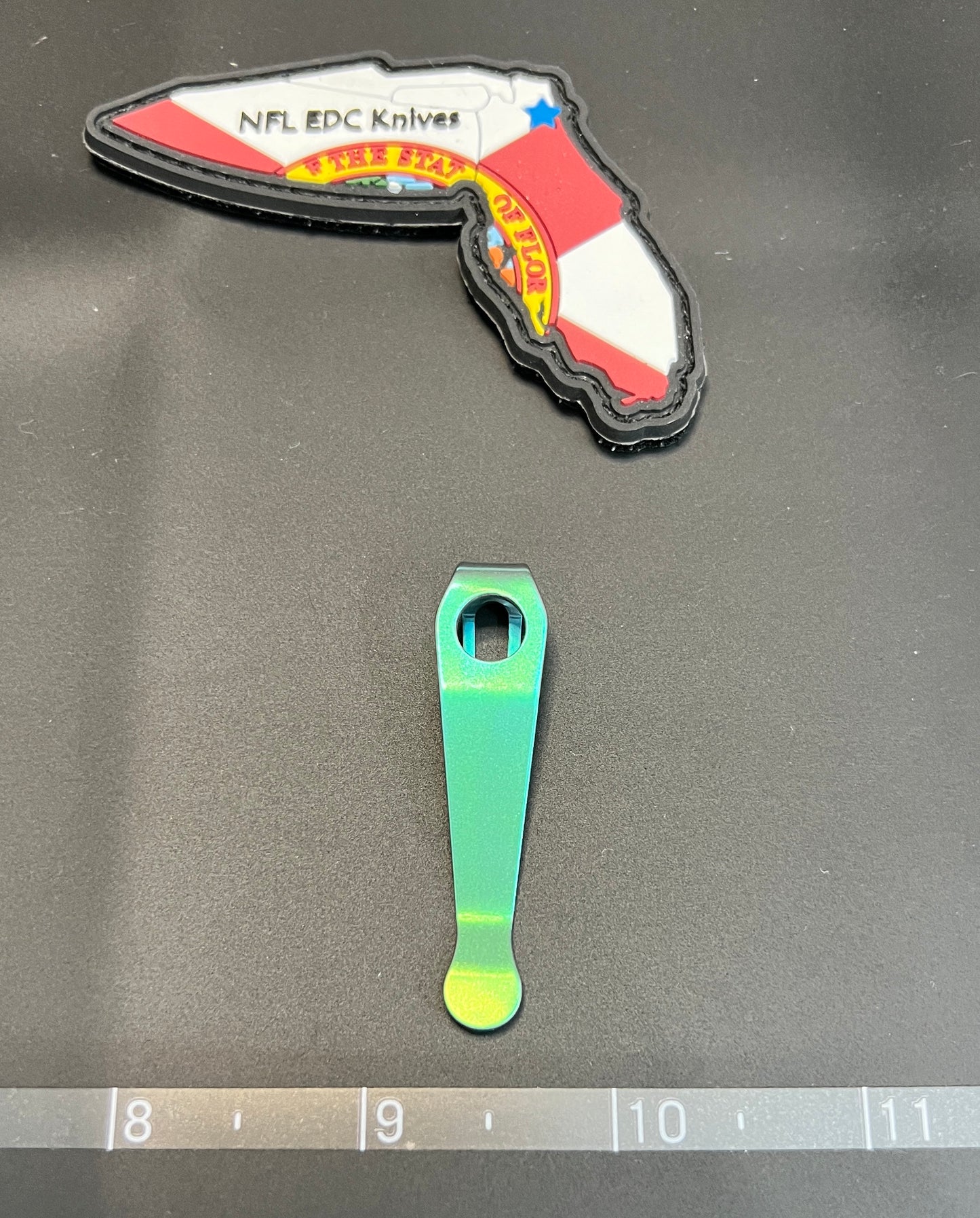 Titanium Deep Carry Pocket Clip Anodized Green- Spyderco Wire Clip Replacement