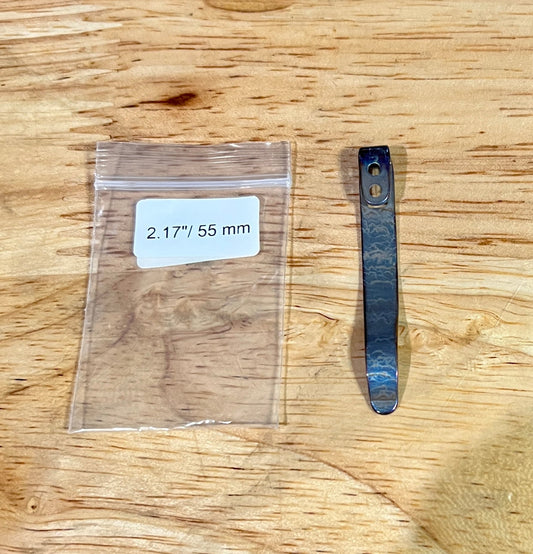 CIVIVI Flamed Titanium Deep Carry Pocket Clip with Recessed Screw Hole - 2.17"/55MM